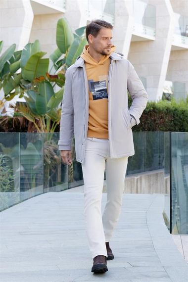 Morven Erkek Taş Poliamit Çıtçıtlı Kapüşonlu Mont - photo 5