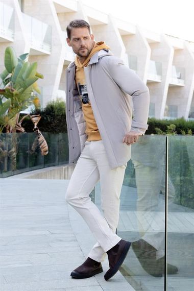 Morven Erkek Taş Poliamit Çıtçıtlı Kapüşonlu Mont - photo 3