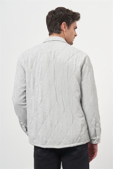 Чоловікський сірий куртка Worker з капітонною структурою, динамічна посадка, 72% поліестер, 23% віскоза, 5% еластан, з боковими кишенями - фото 4