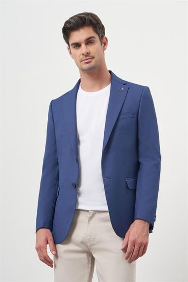 Morven Erkek Parlement Poliviskon Slim Fit Mono Yaka Klasik Ceket - photo 1