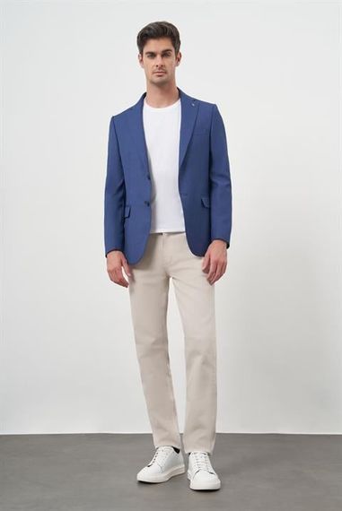 Morven Erkek Parlement Poliviskon Slim Fit Mono Yaka Klasik Ceket - photo 4