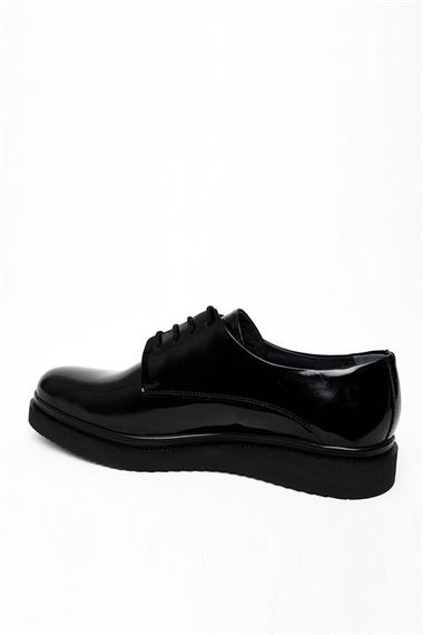 Morven Erkek Siyah Mevsimlik Rugan Eva Taban Ayakkabı - صورة 4