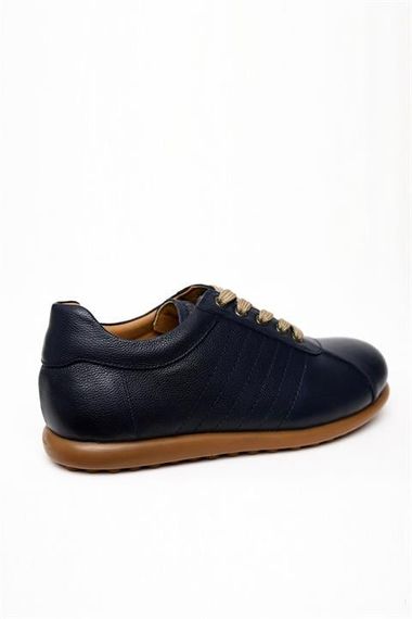 Morven Erkek Lacivert Deri Smart Casual Ayakkabı - фото 3