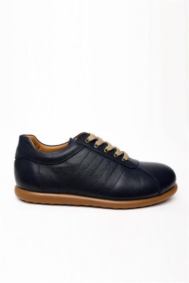 Morven Erkek Lacivert Deri Smart Casual Ayakkabı - фото 2