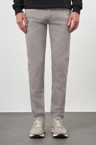 Morven Erkek Gri Mevsimlik Pamuk 5 Cep Dynamic Fit Jean Pantolon - photo 2