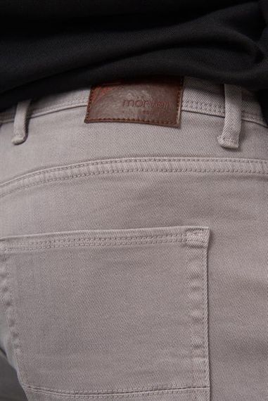 Morven Erkek Gri Mevsimlik Pamuk 5 Cep Dynamic Fit Jean Pantolon - photo 5