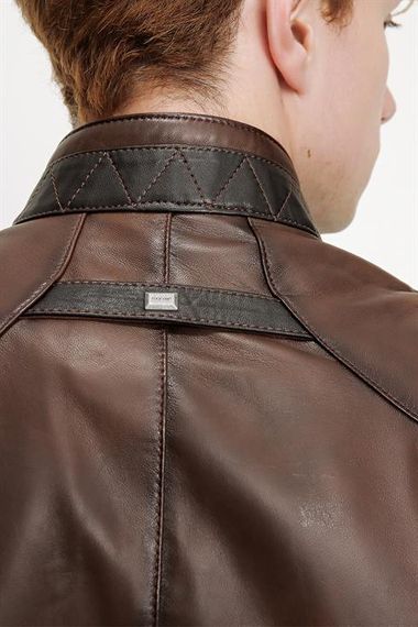 Morven Men's A-Brown New York Leather Coat - photo 4