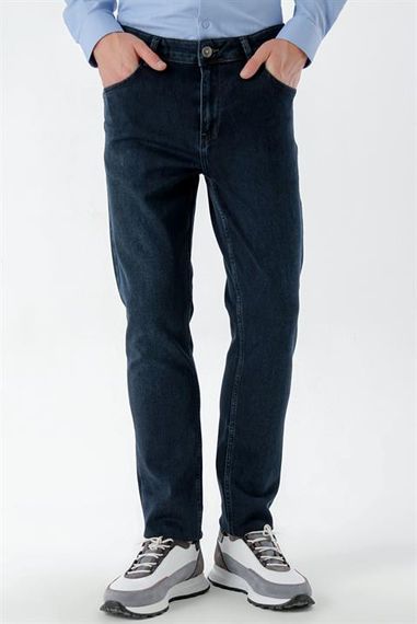 Morven Erkek Lacivert Denim 5 Cep Dynamic Fit Jean Kot Pantolon - photo 3