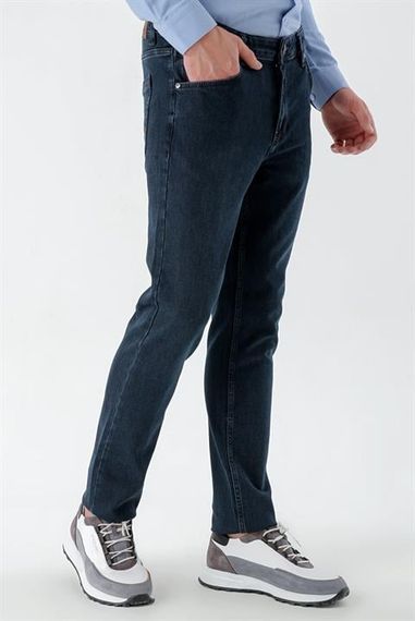 Morven Erkek Lacivert Denim 5 Cep Dynamic Fit Jean Kot Pantolon - photo 1