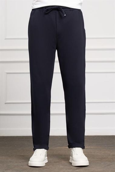 Morven Erkek Lacivert Slim Fit  Lastikli Jogger Pantolon - photo 1