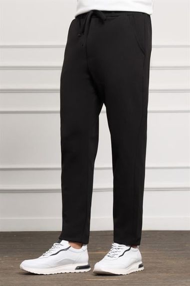 Чорні слім-фіт джоггери Morven для чоловіків з еластичним поясом та бічними кишенями - фото 2