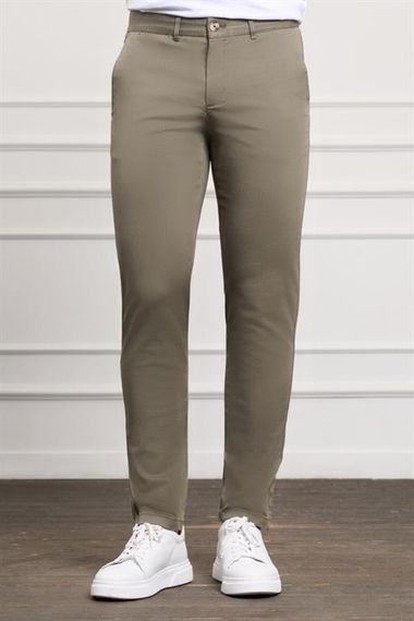 Morven Erkek Yeşil Slim Fit Chino Pantolon - фото 1