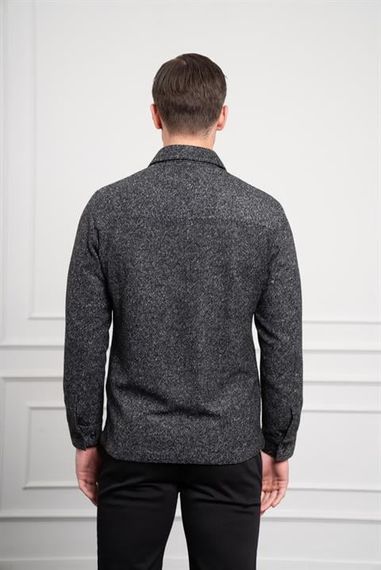 Morven Erkek Siyah Worker Dynamic Fit Rahat Kesim Gömlek Ceket - photo 5