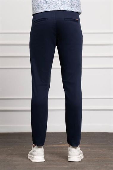 Morven Erkek Lacivert Slim Fit Chino Pantolon - photo 3