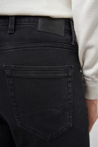 Morven Erkek Siyah Denim 5 Cep Dynamic Fit Jean Kot Pantolon - fotoğraf 4
