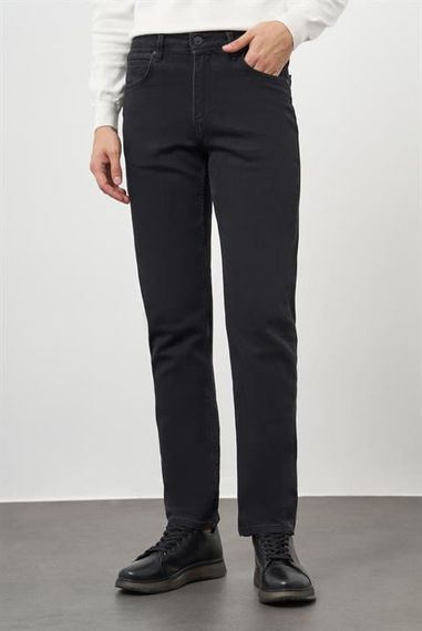 Morven Erkek Siyah Denim 5 Cep Dynamic Fit Jean Kot Pantolon - fotoğraf 2
