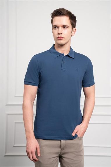 Morven Erkek Marine Basic Polo Yaka Dynamic Fit T-Shirt - фото 4