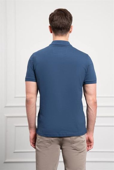 Morven Erkek Marine Basic Polo Yaka Dynamic Fit T-Shirt - фото 5