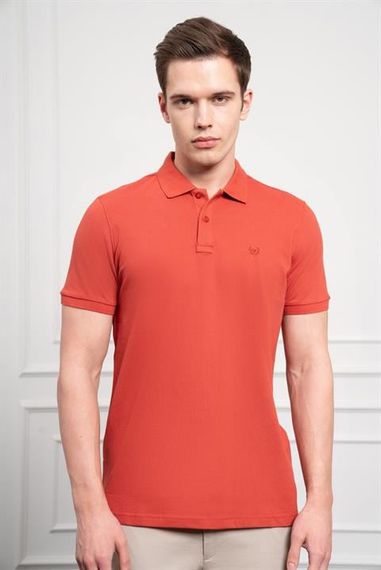 Morven Erkek Tarçın Basic Polo Yaka Dynamic Fit T-Shirt - фото 4