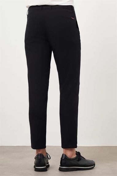 Morven Erkek Siyah Yazlık Pamuk Yan Cep Slim Fit Chino Pantolon - фото 4