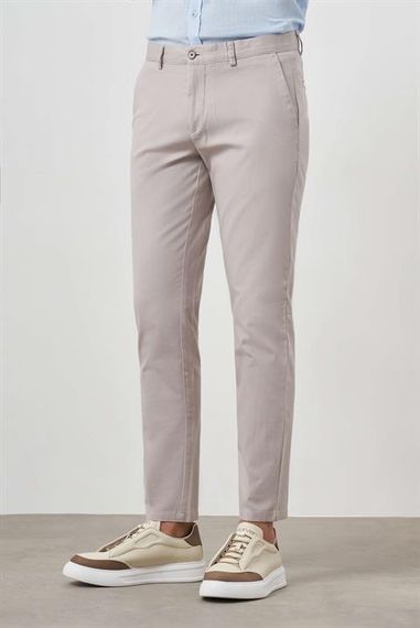 Morven Erkek Taş Yazlık Pamuk Yan Cep Slim Fit Chino Pantolon - fotoğraf 3