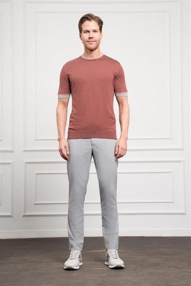 Morven Erkek Kiremit Trend  Polo Yaka Dinamik Fit Rahat Kesim T-Shirt - photo 2