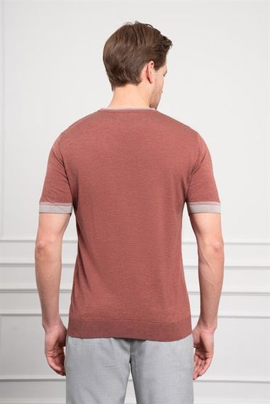 Morven Erkek Kiremit Trend  Polo Yaka Dinamik Fit Rahat Kesim T-Shirt - photo 5