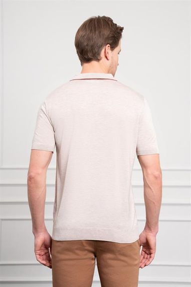 Morven Erkek Kemik Trend  Polo Yaka Dinamik Fit Rahat Kesim T-Shirt - fotoğraf 5