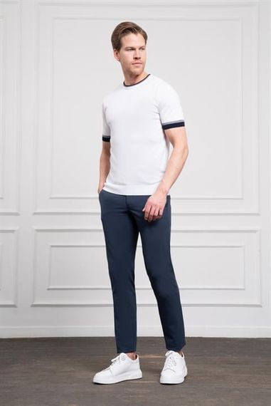 Morven Erkek Beyaz Trend  Polo Yaka Dinamik Fit Rahat Kesim T-Shirt - фото 2