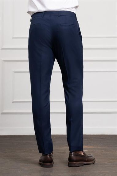 Morven Erkek Lacivert Basic Slim Fit Classic Pantolon - photo 3