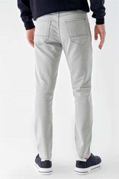 Morven Erkek Gri Mevsimlik Pamuk 5 Cep Slim Fit Jean Pantolon - photo 4