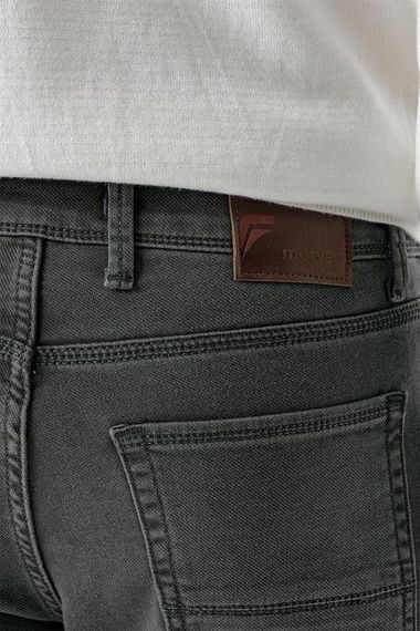 Morven Erkek Haki Mevsimlik Pamuk 5 Cep Slim Fit Jean Pantolon - fotoğraf 5