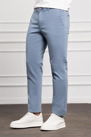 Morven Erkek Mavi Dynamic Fit Rahat Kesim Chino Pantolon - фото 2