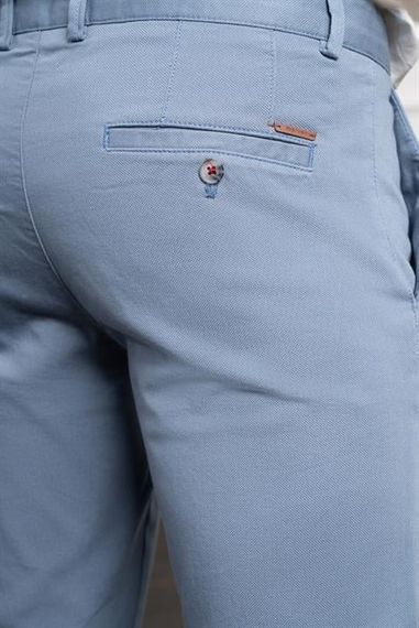 Morven Erkek Mavi Dynamic Fit Rahat Kesim Chino Pantolon - фото 4