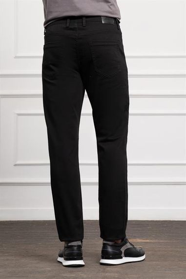 Morven Erkek Siyah Mevsimlik Pamuk 5 Cep Dynamic Fit Jean Pantolon - photo 3