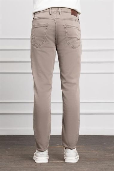 Morven Erkek Bej Mevsimlik Pamuk 5 Cep Dynamic Fit Jean Pantolon - fotoğraf 3