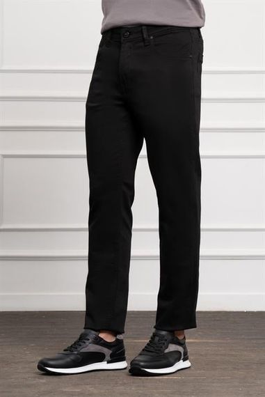 Morven Erkek Siyah Mevsimlik Pamuk 5 Cep Dynamic Fit Jean Pantolon - photo 2