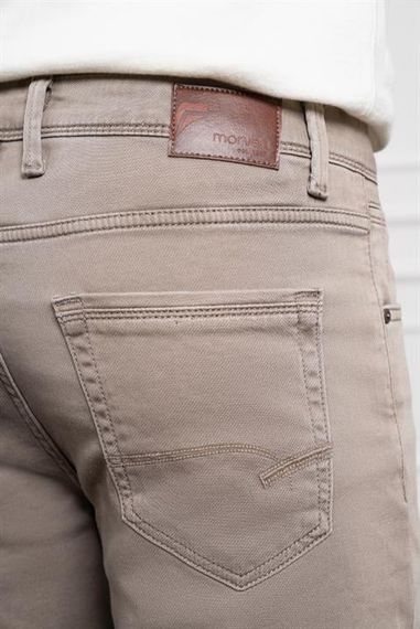 Morven Erkek Bej Mevsimlik Pamuk 5 Cep Dynamic Fit Jean Pantolon - fotoğraf 4