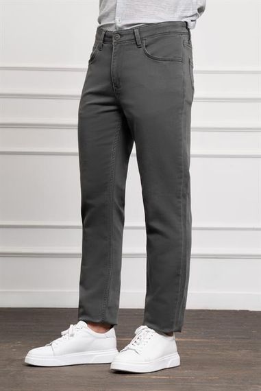 Morven Erkek Haki Mevsimlik Pamuk 5 Cep Dynamic Fit Jean Pantolon - photo 2