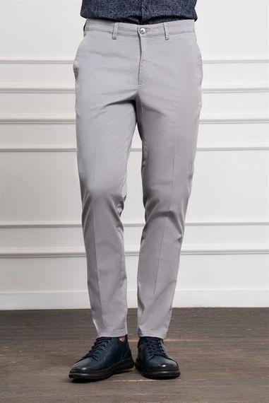 Morven Erkek Gri Dynamic Fit Chino Pantolon - фото 1