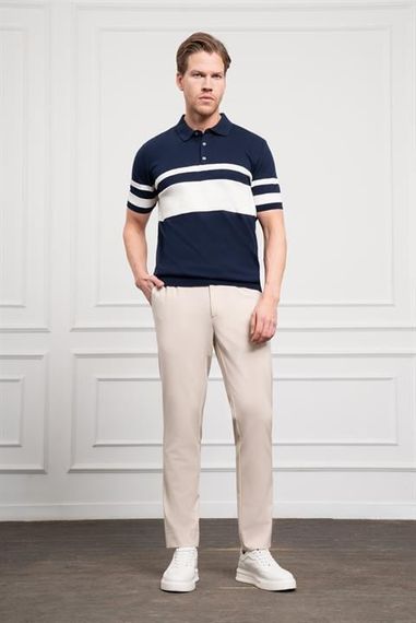 Morven Erkek Lacivert Trend Dynamic Fit Rahat Kesim Polo Yaka T-Shirt - photo 2