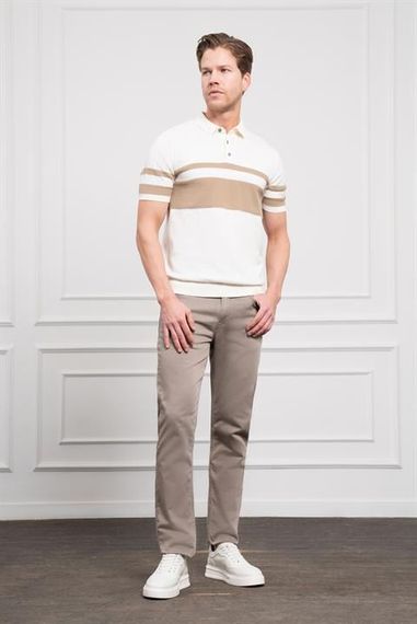 Morven Erkek Ekru Trend Dynamic Fit Rahat Kesim Polo Yaka T-Shirt - fotoğraf 2