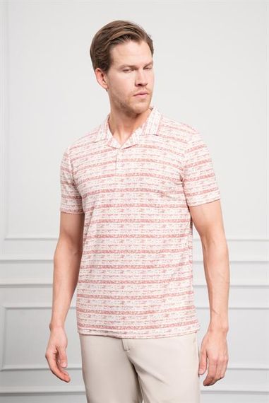 Morven Erkek Kiremit Trend Dynamic Fit Rahat Kesim Polo Yaka T-Shirt - фото 3