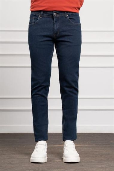 Morven Erkek Lacivert Jean Slim Fit Dar Kesim Pantolon - photo 4