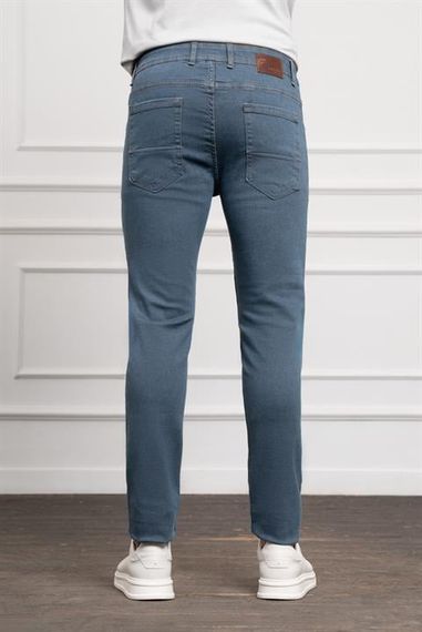 Morven Erkek Marine Jean Slim Fit Dar Kesim Pantolon - photo 4