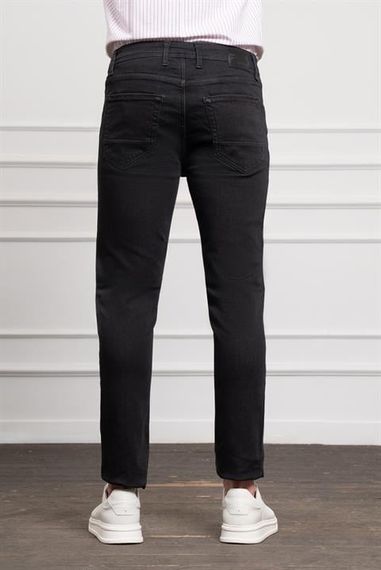 Morven Erkek Siyah Jean Slim Fit Dark Kesim Pantolon - photo 3