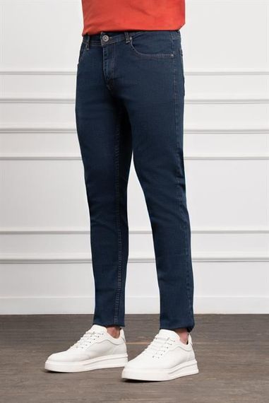 Morven Erkek Lacivert Jean Slim Fit Dar Kesim Pantolon - photo 1