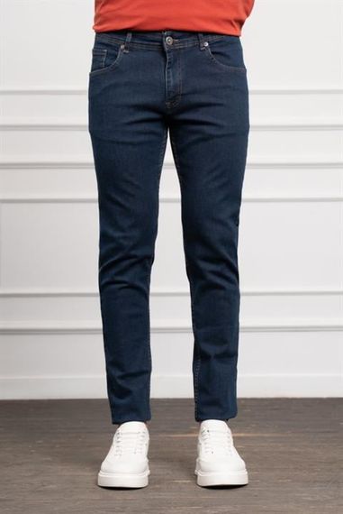 Morven Erkek Lacivert Jean Slim Fit Dar Kesim Pantolon - photo 3