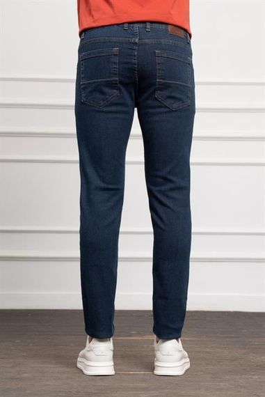 Morven Erkek Lacivert Jean Slim Fit Dar Kesim Pantolon - photo 5
