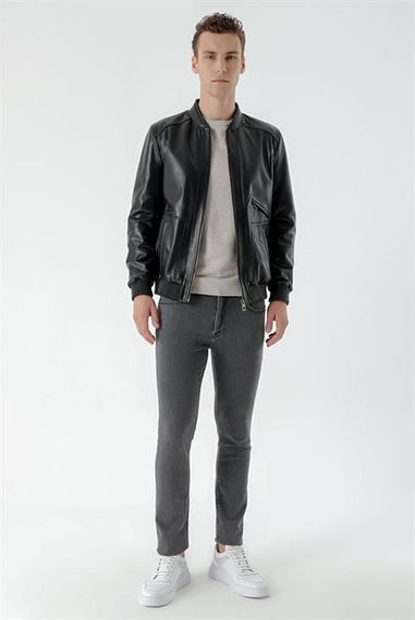 Morven Erkek Siyah Toledo Lastikli Deri Mont - fotoğraf 5